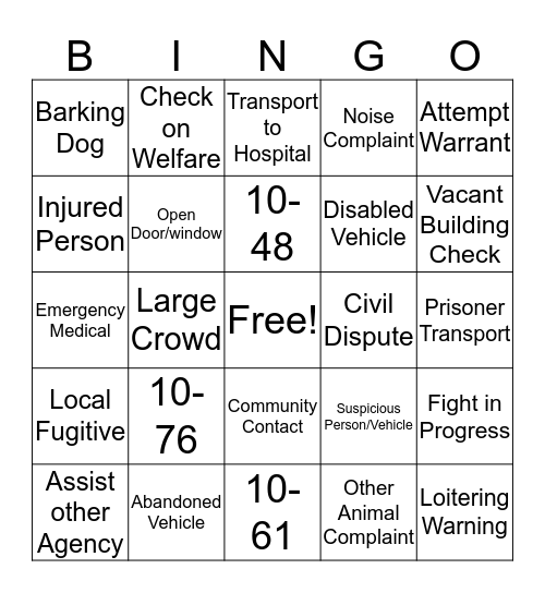CPC Bingo Card