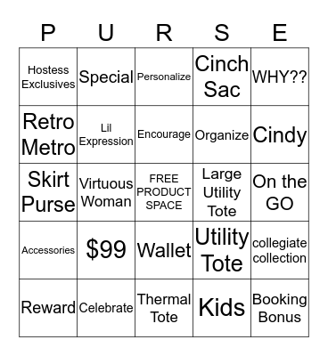 THIRTY-ONE BINGO Card