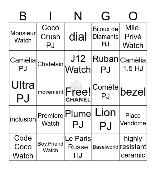 WFJ Bingo Card