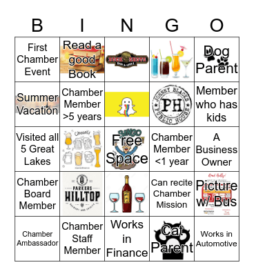Chamber August Road Rally  Bingo Card