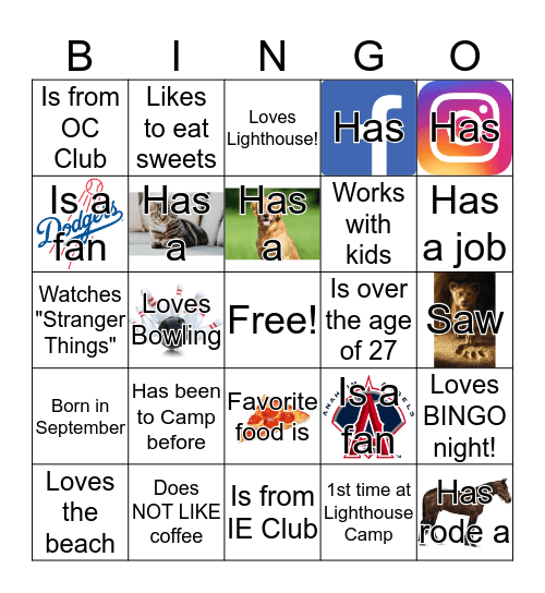 Find someone WHO... Bingo Card
