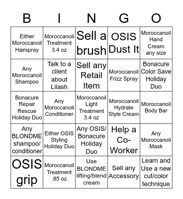 SALON BINGO Card