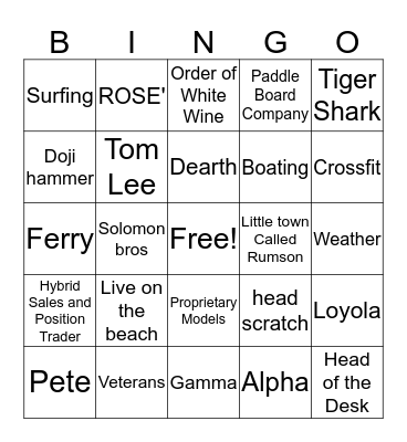 Ronnie Bingo Card