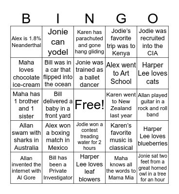 Didactic Faculty Bingo Card