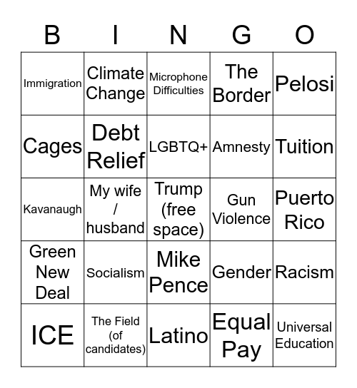 Can it get more confusing? 2019 edition Bingo Card