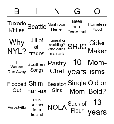 J  O  L  E  E  N Bingo Card