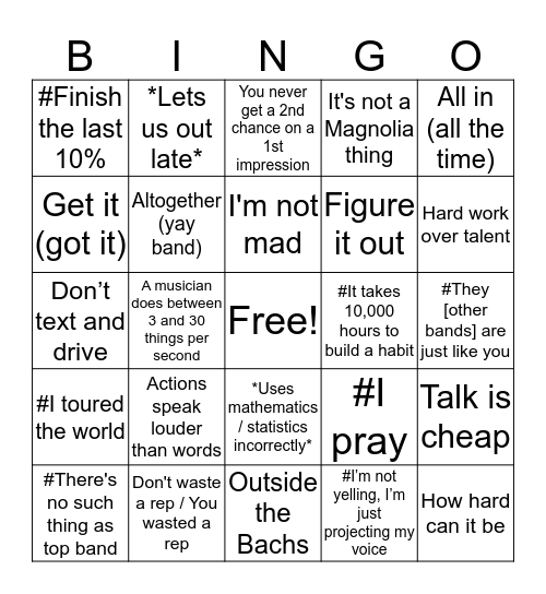 13.17.19 Bingo Card