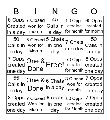 BDR BINGO Card