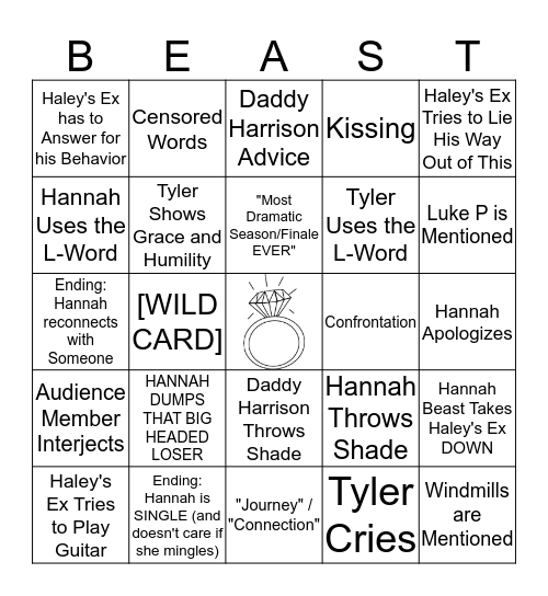 FINALLY THE FINALE Bingo Card