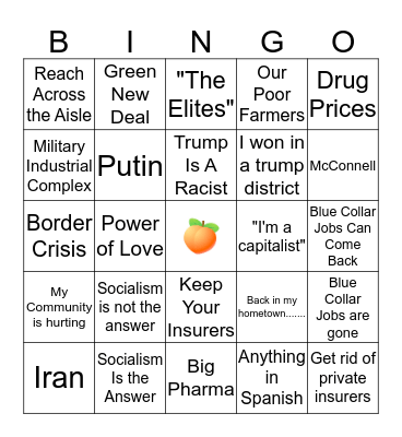 Democrat Shenanigans Bingo Card