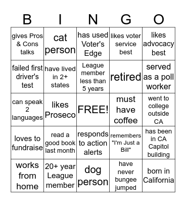 HOWDY! Bingo Card