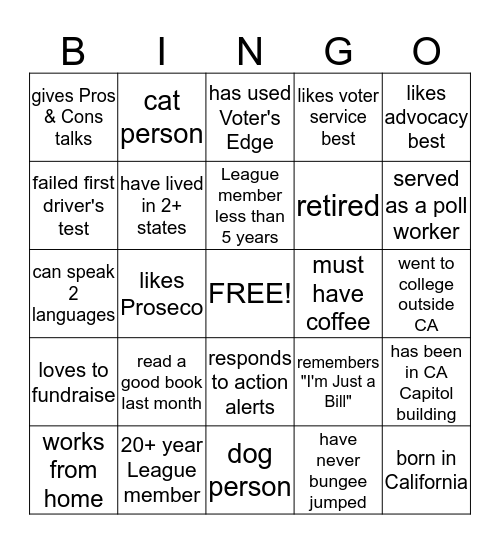 HOWDY! Bingo Card