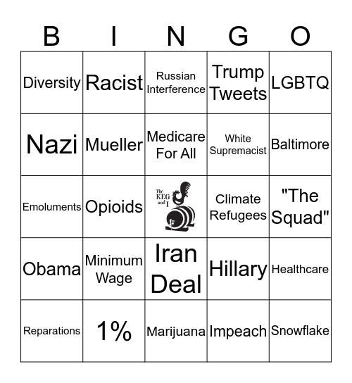 2020 Democratic Debate Bingo Card