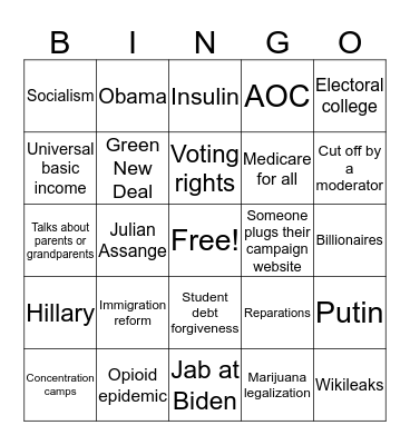 July 2019 Bingo Card