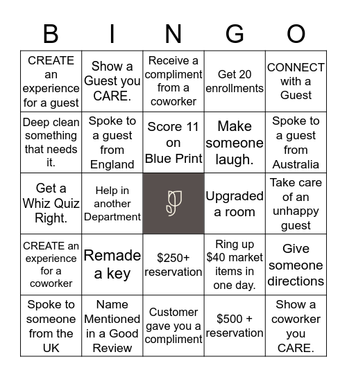 August BINGO Card