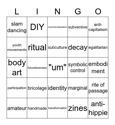 Bingo Card