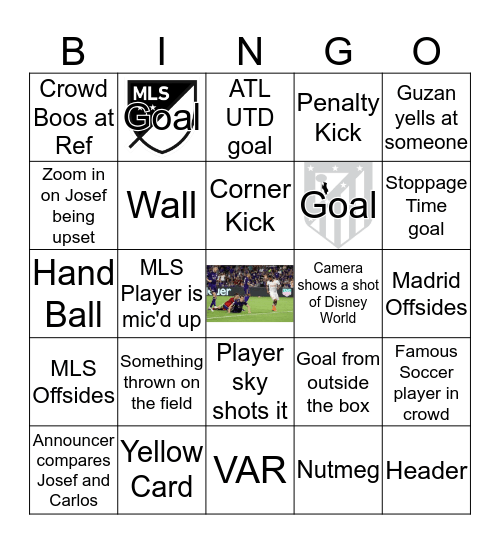 2019 MLS All-Star Game BINGO Card