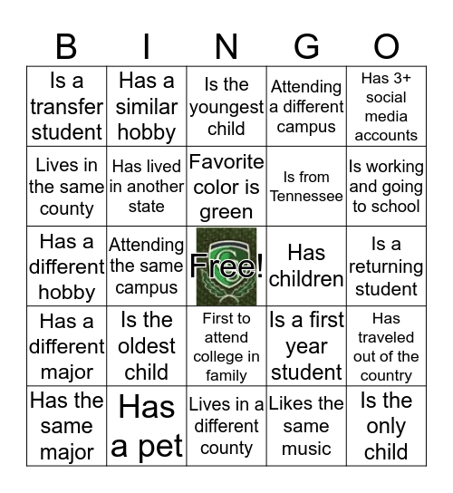 Columbia State Community College Bingo Card