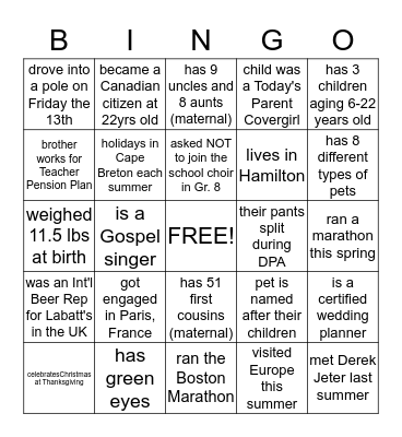 Faith Day 2012   c Bingo Card