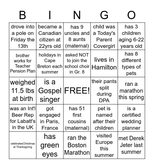 Faith Day 2012   c Bingo Card