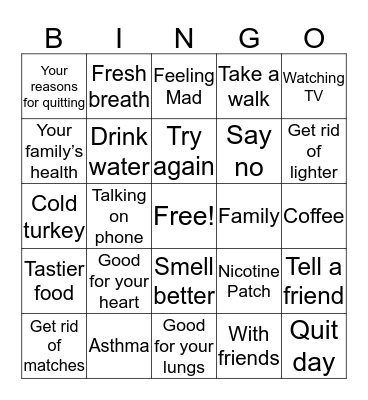Fresh Life Bingo Card