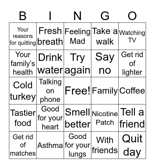 Fresh Life Bingo Card