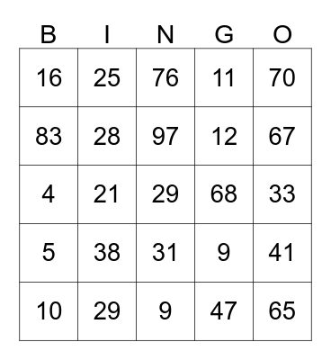 Icebreaker Bingo Card