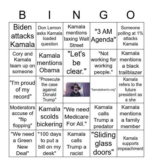 Kamala Harris for the Bingo Card