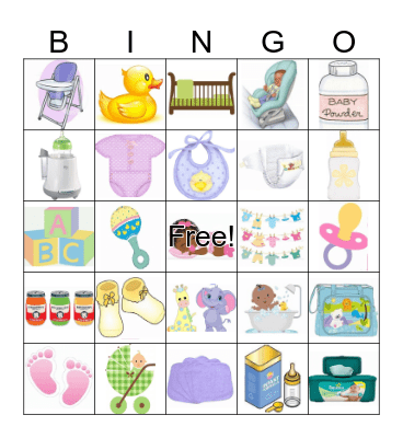 Nikia & Eric's Baby Shower  Bingo Card