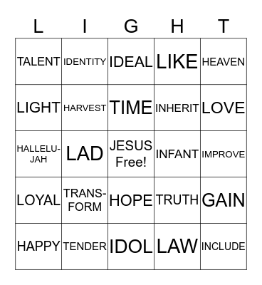 N.L.I.O. 2019 BINGO Card