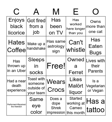 Find Someone Who... Bingo Card