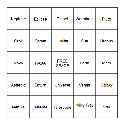 GALAXY BINGO Card