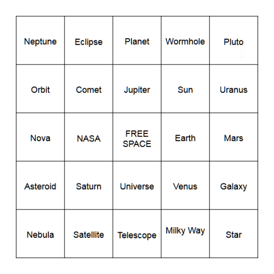 GALAXY BINGO Card