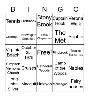 Happy 50th, Alfred & BJ! Bingo Card