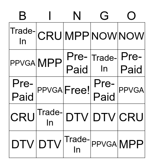 AT&T Teddy Bear Plaza Bingo! Bingo Card