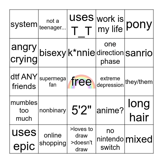 wosa bingo Card