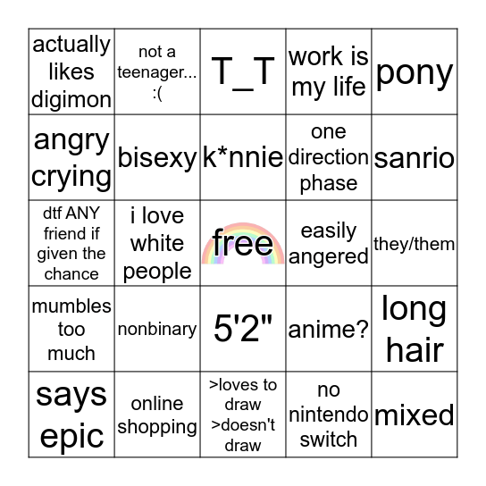 wosa bingo Card