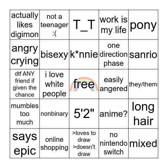 wosa bingo Card