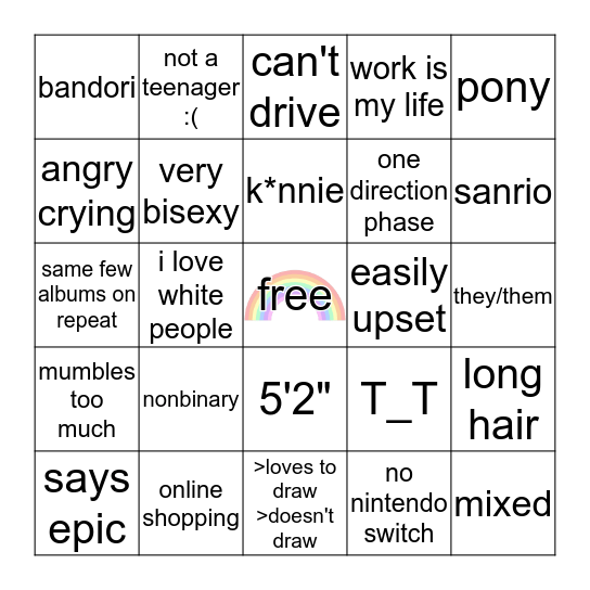 wosa bingo Card