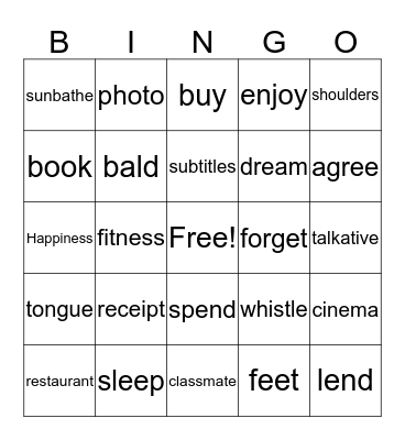 Super Bingo Card