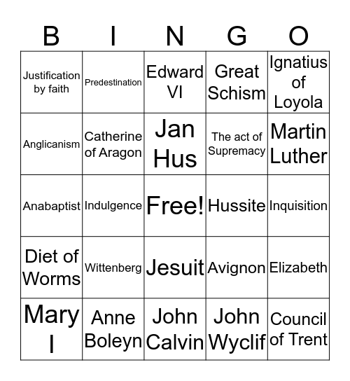 Bingo 1 Bingo Card