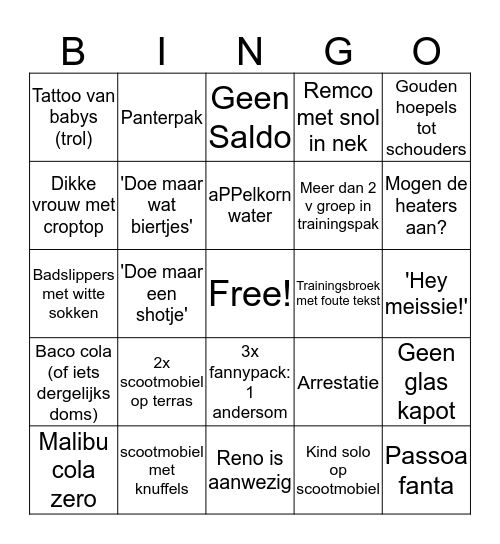 Pauper Bingo Card