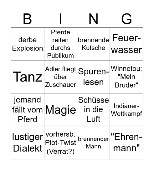 Kalle Blei Bingo Card