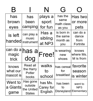 Welcome to 6 Social Studies! Bingo Card