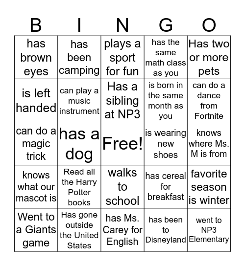 Welcome to 6 Social Studies! Bingo Card