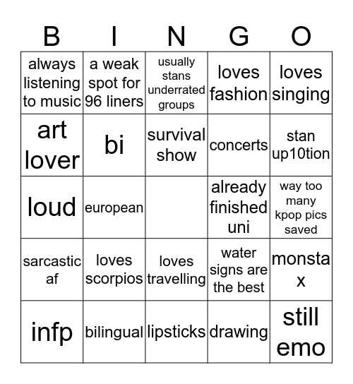 Marta's bingo! Bingo Card