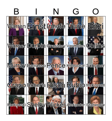 Chairman's and Senate Leadership Bingo Card