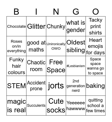 The Alex Card Bingo Card