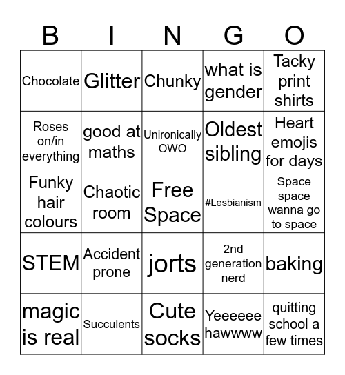 The Alex Card Bingo Card