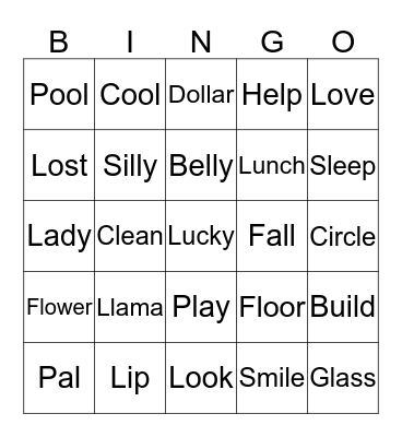 Articulation Bingo! /s/ & /l/ Bingo Card